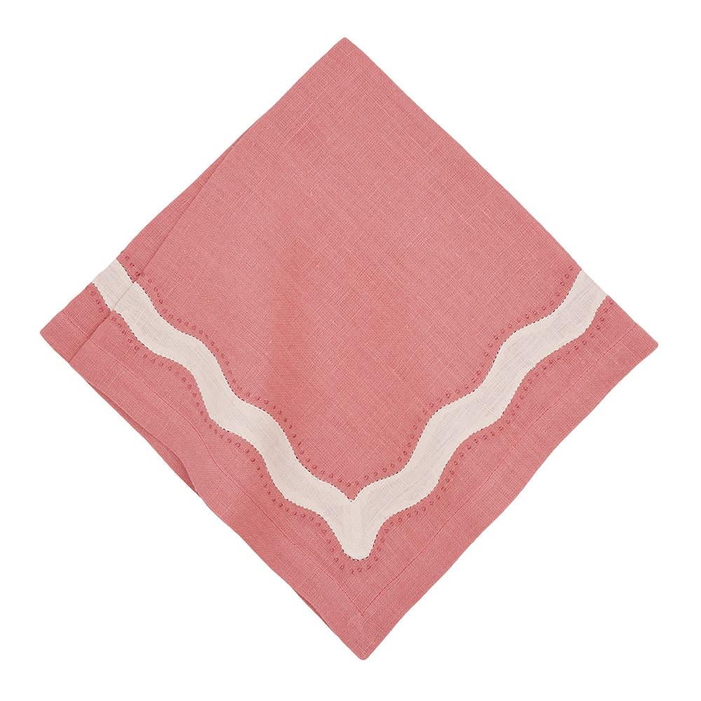 Art Deco Capri Table Linens by Julia B. 'Dusty Rose' For Sale