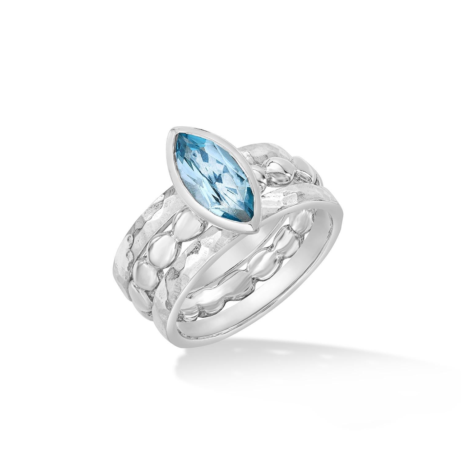 For Sale:  Capri Twinkle Stacking Rings In Sterling Silver 2