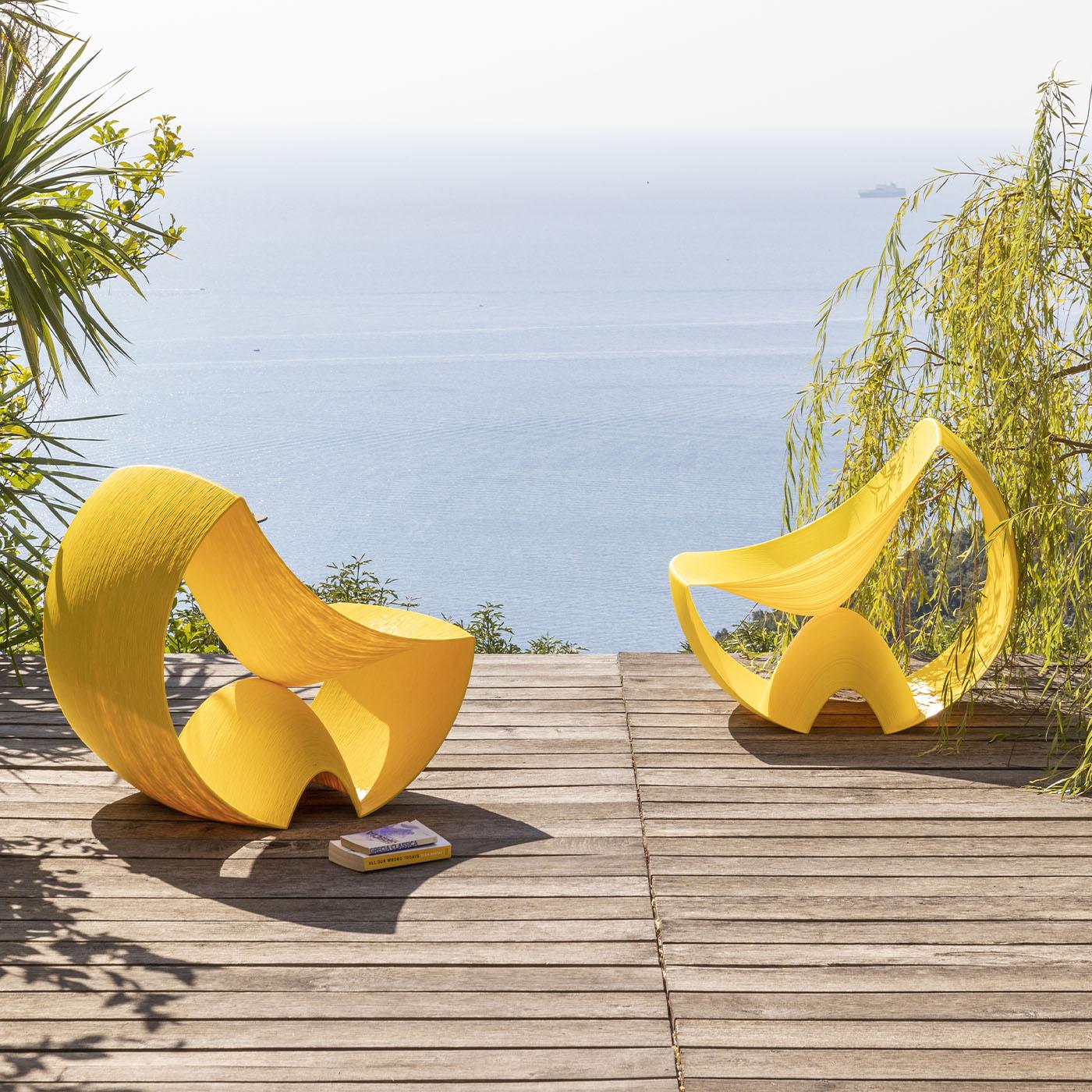 Contemporary Capri Yellow Lounge Chair For Sale