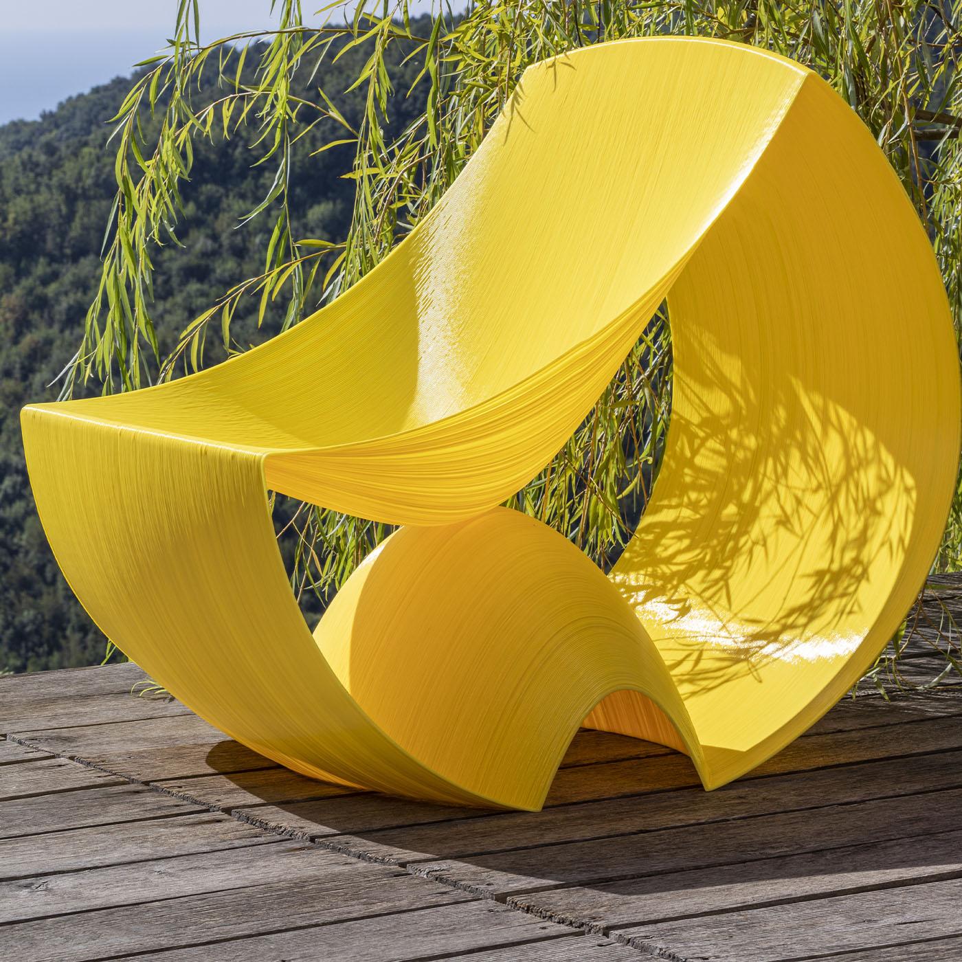 Plastic Capri Yellow Lounge Chair For Sale