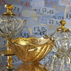 Capriccio 24K Gold & Crystal Potiche
