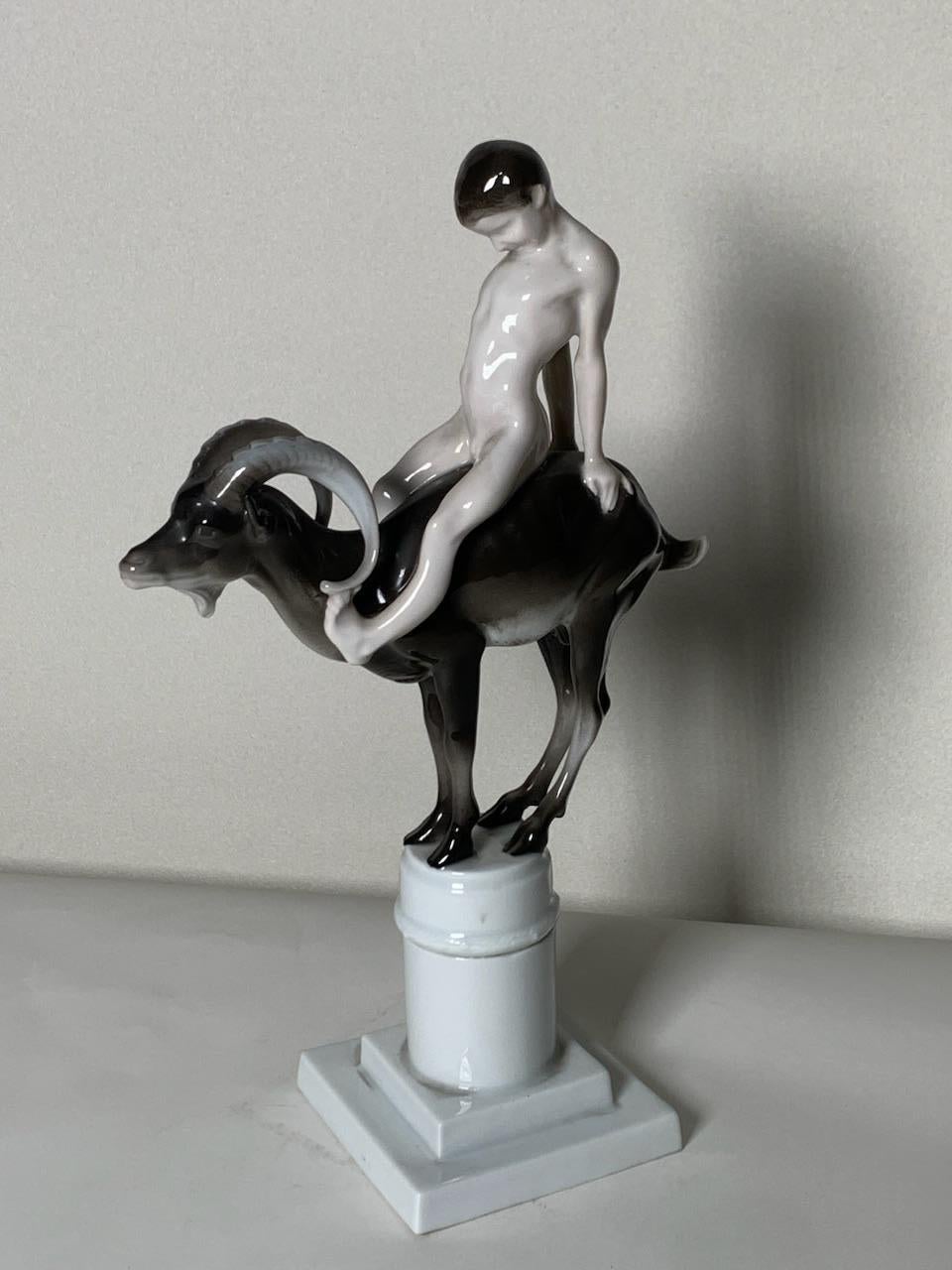 German Capriccio Model Porcelain Sculpture by Ferdinand Liebermann for Rosenthal  For Sale