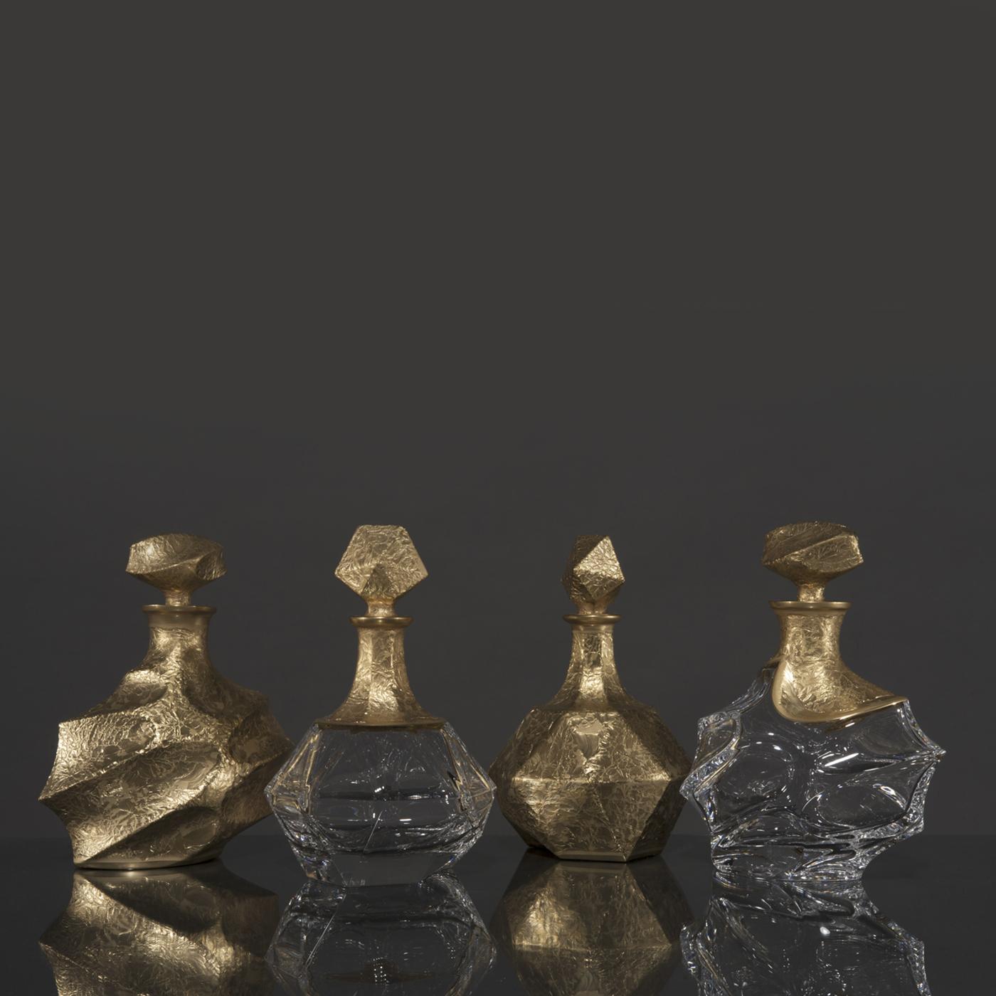 Italian Capriccio Onda Transparent and Gold Bottle