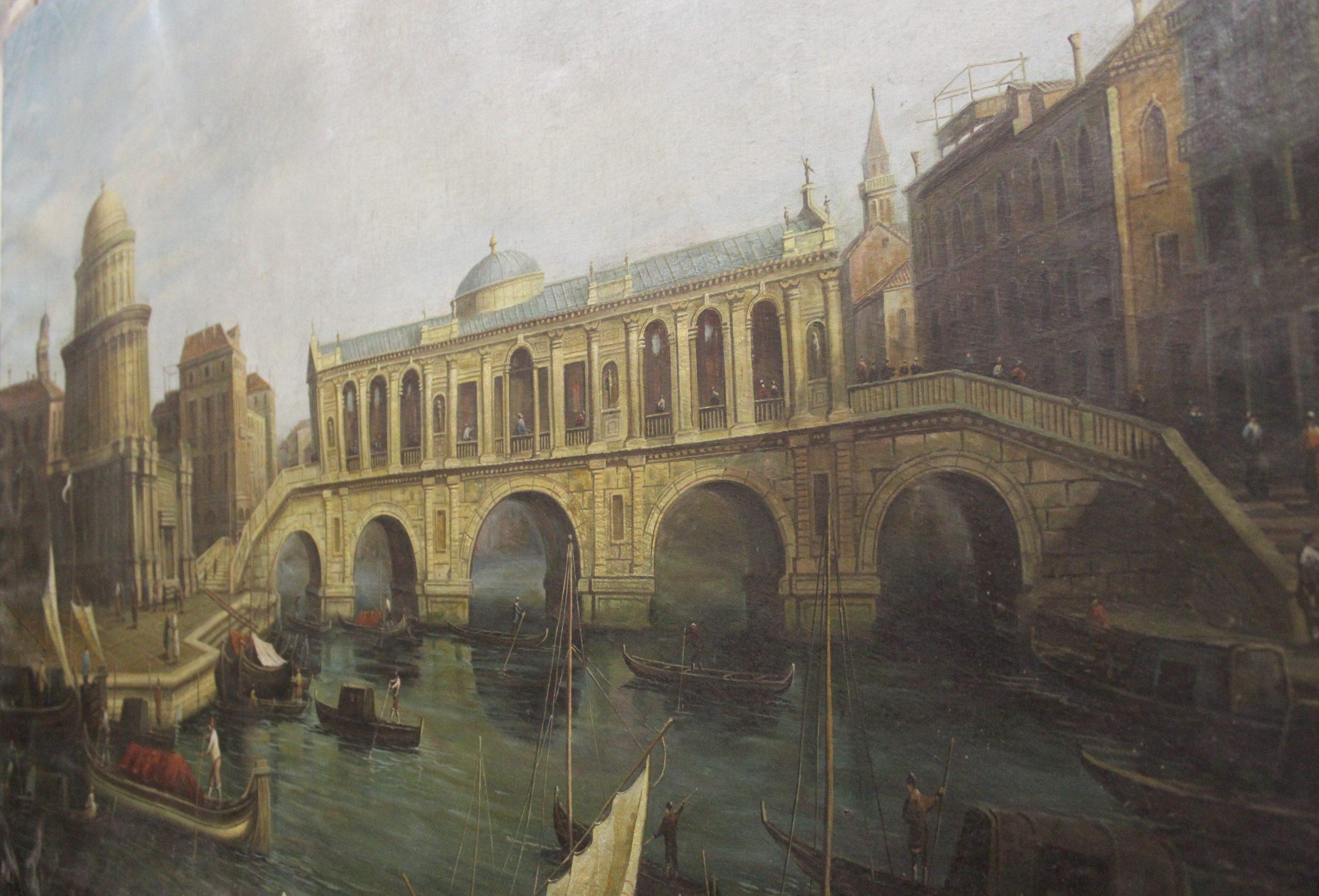 A olio Capriccio con ponte immaginario sul Canal Grande