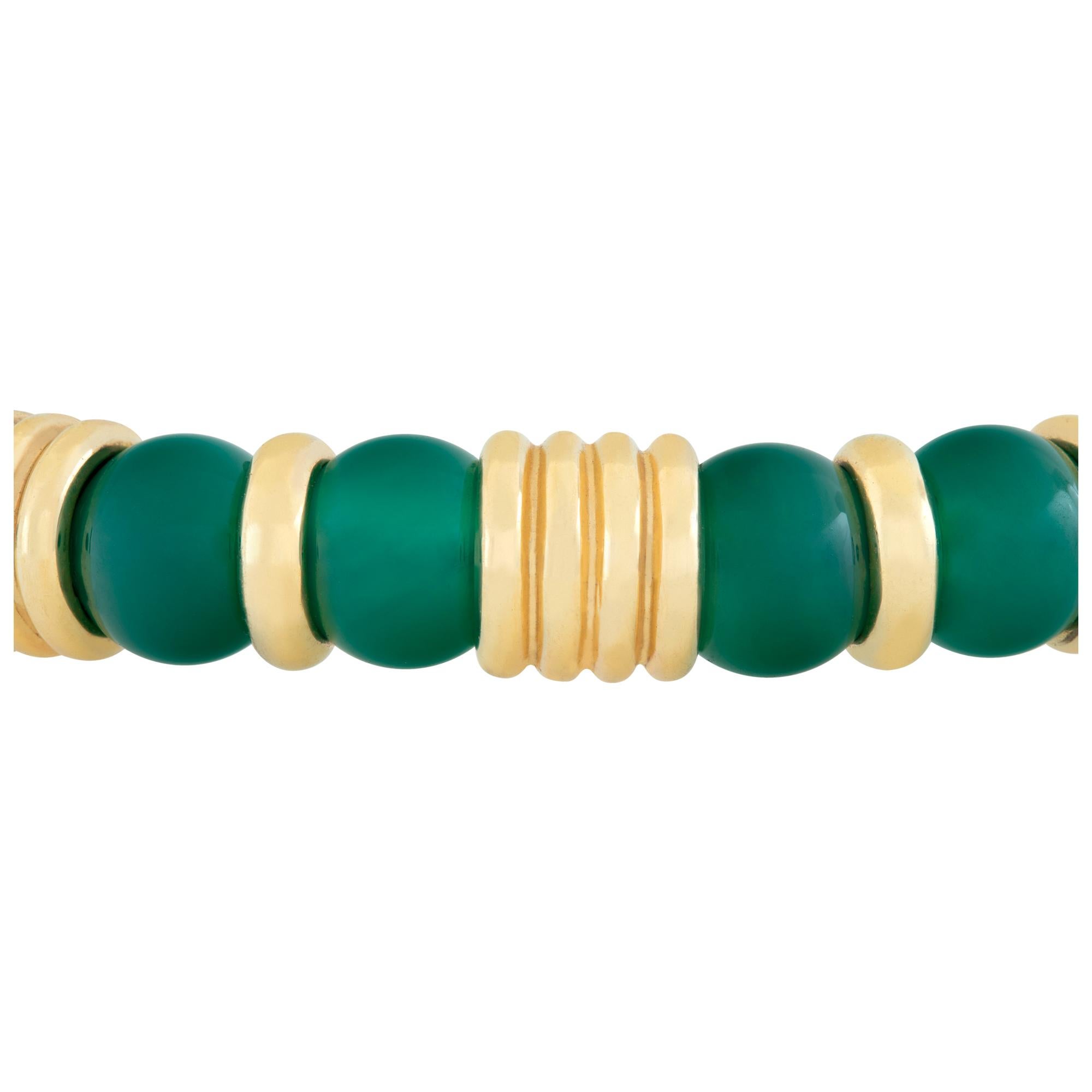 Caprice jade bangle bracelet in 18k