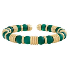 Caprice Jade Bracelet in 18k Fits Up to Wrist