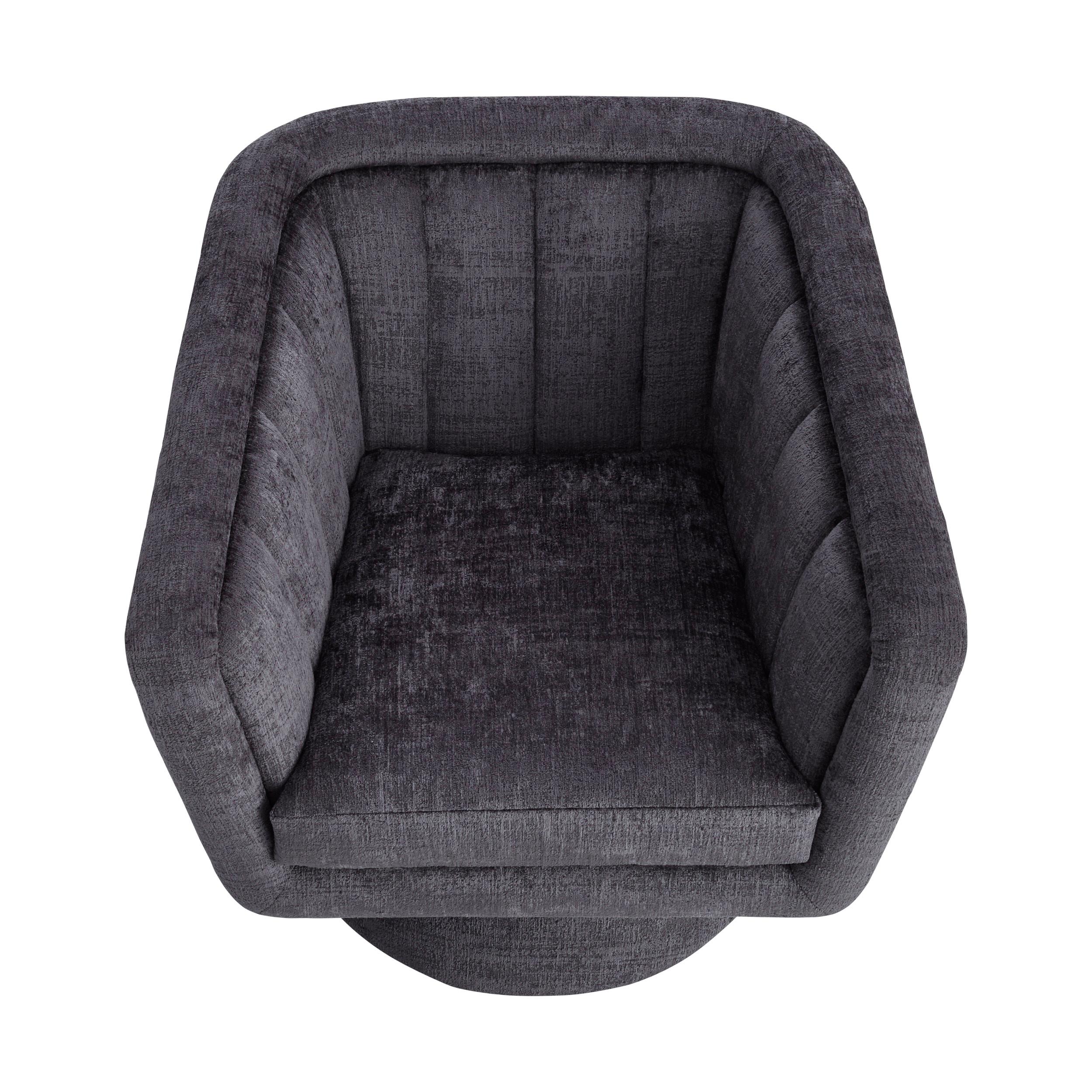 Modern CAPRICE Swivel Armchair with two fabrics For Sale