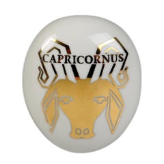 Capricorn Astrological Sign - Piero Fornasetti Ceramic Zodiac Paperweight