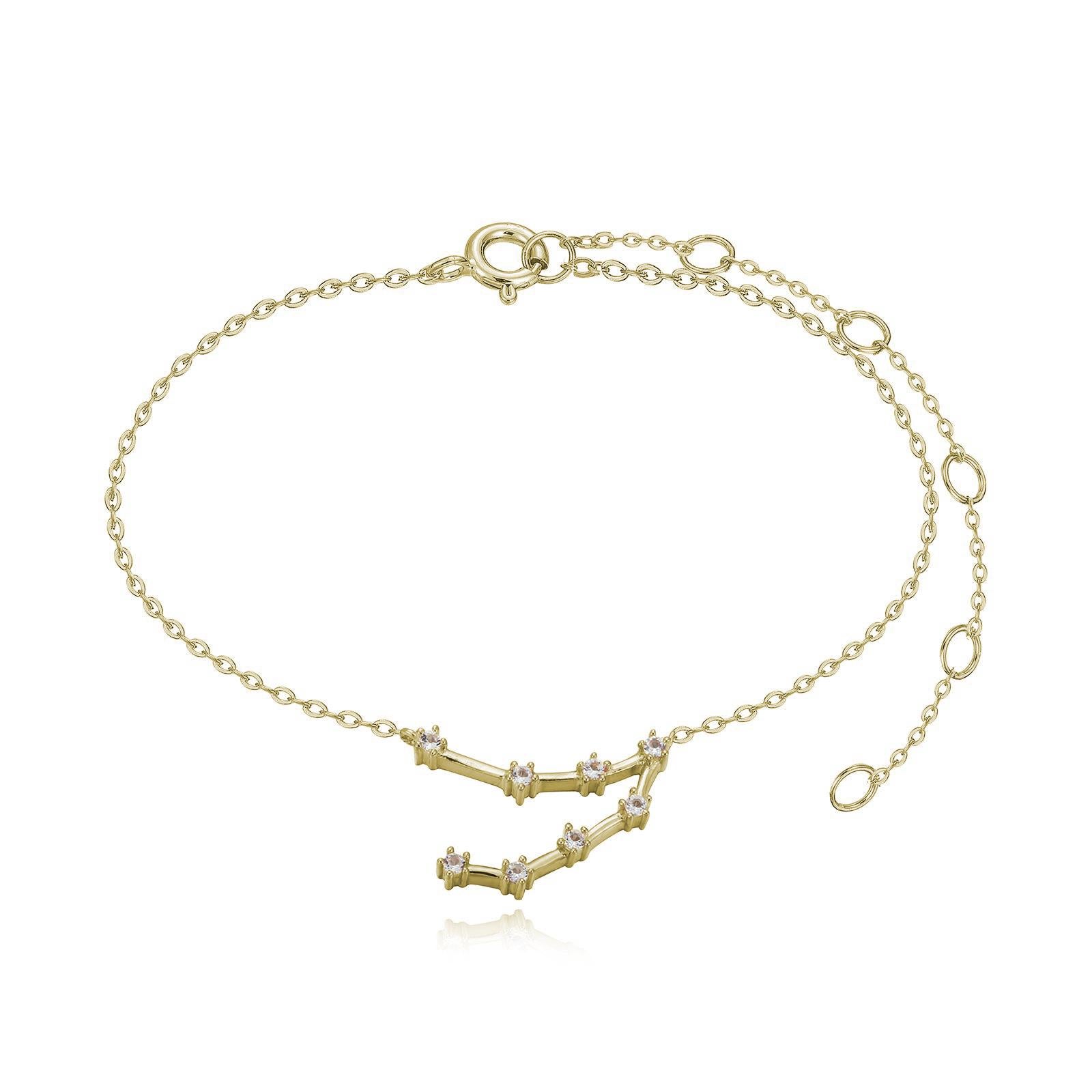 Trillion Cut Capricorn Constellation Bracelet For Sale