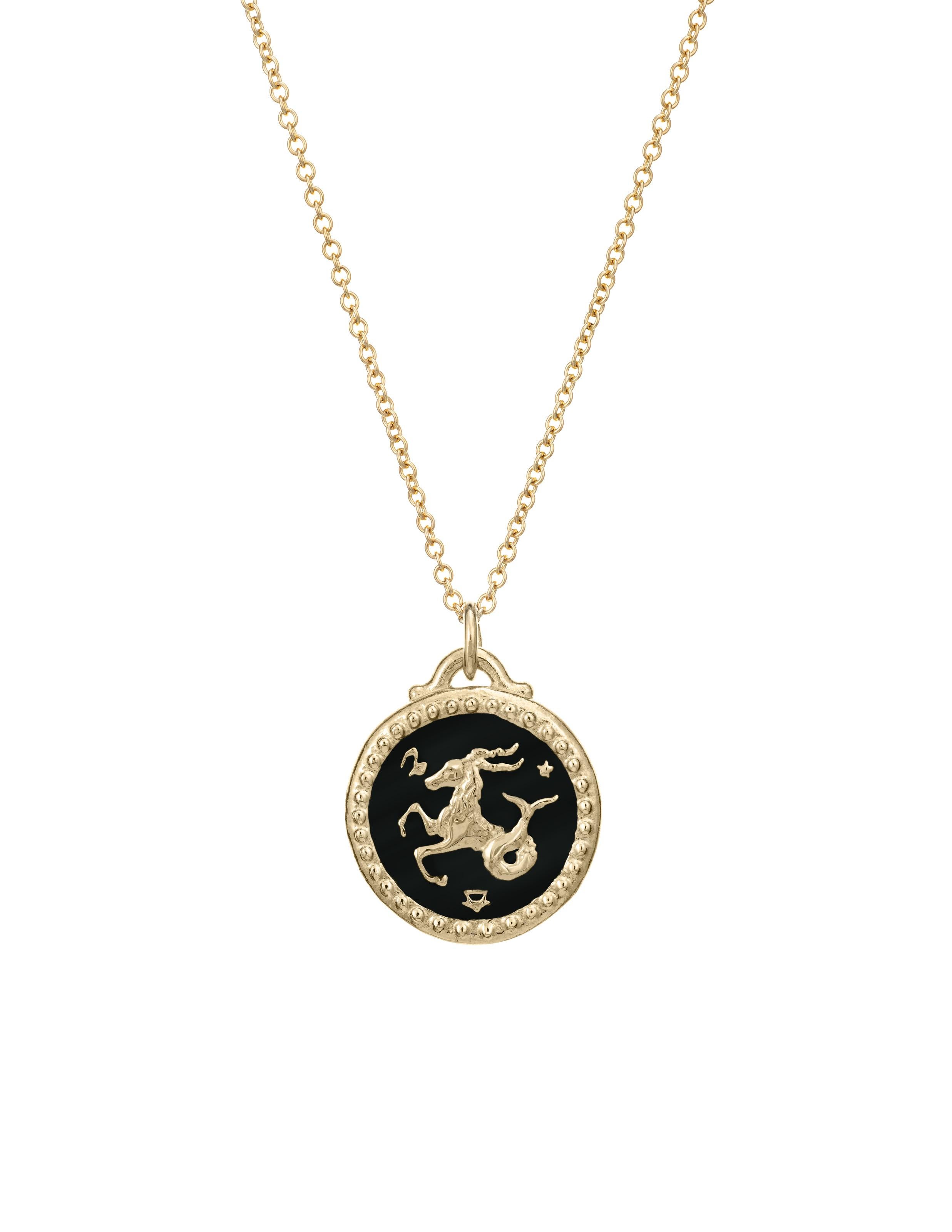 men's capricorn pendant