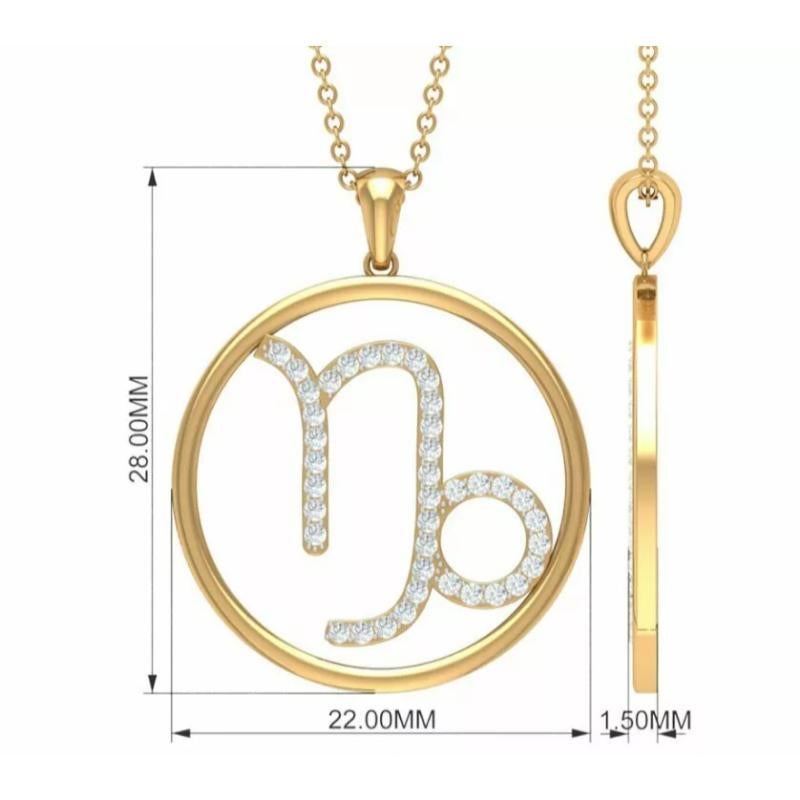 Capricorn Pendant 14k Solid Gold Capricorn Zodiac Necklace Diamond Necklace Gift
Light weight can be worn everyday

Additional information:
Condition: New without tags: A brand-new, unused, and unworn item (including handmade items) that is not in