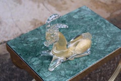 Capricorno in Vetro di Murano di Seguso 1950 Italia Polvere oro