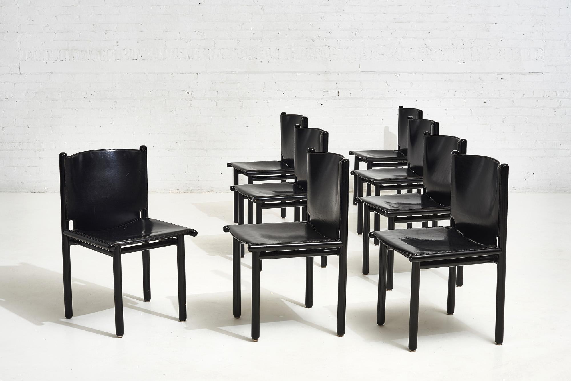 Italian Caprile Dining Chairs by Gianfranco Frattini for Cassina, circa 1980
