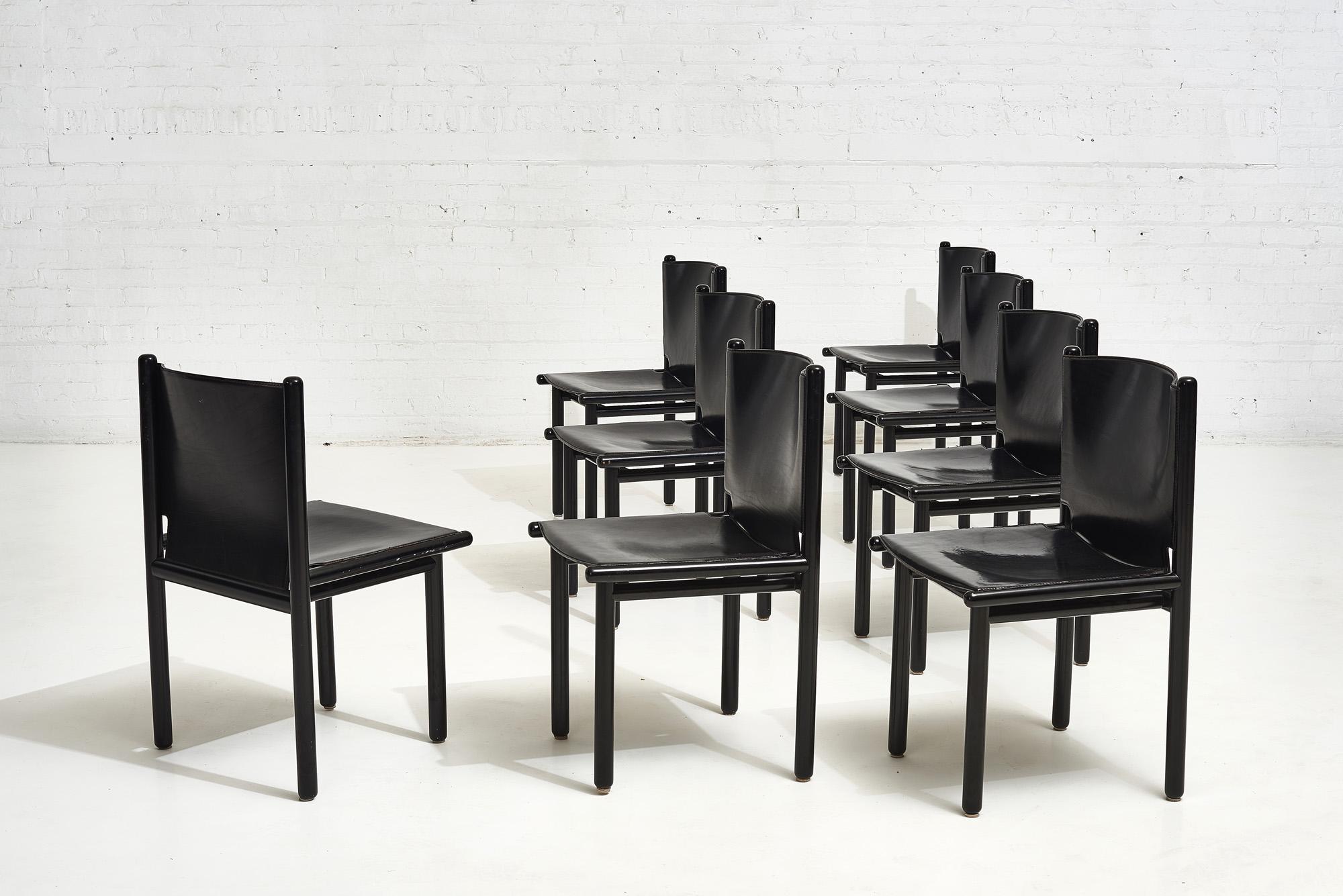Late 20th Century Caprile Dining Chairs by Gianfranco Frattini for Cassina, circa 1980