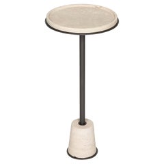 Caprio Travertine High Side Table