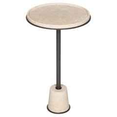 Caprio Travertine Medium Side Table
