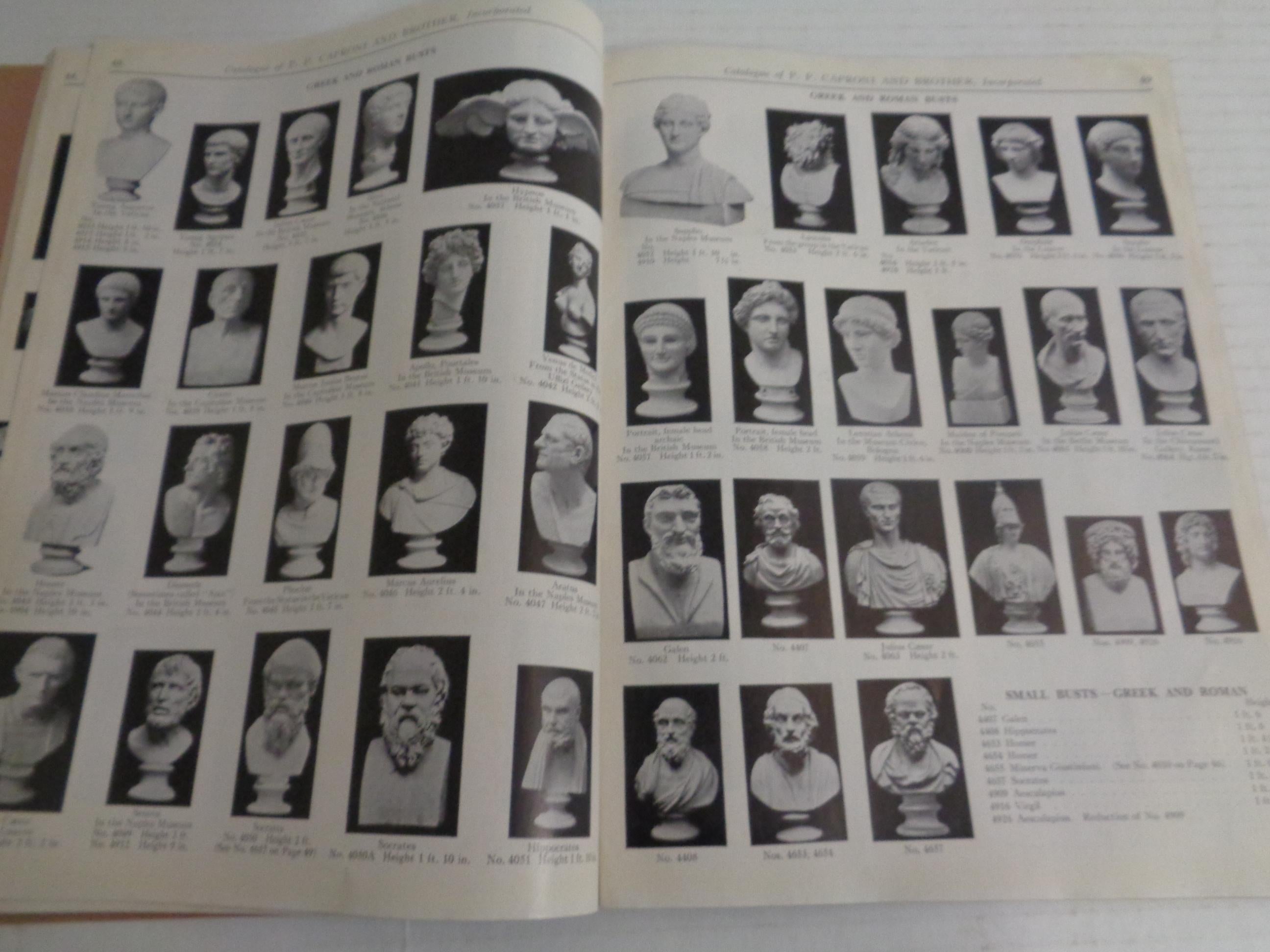 Caproni Casts : Chefs-d'œuvre de la sculpture - Catalogue 1932 Caproni Brothers  en vente 3