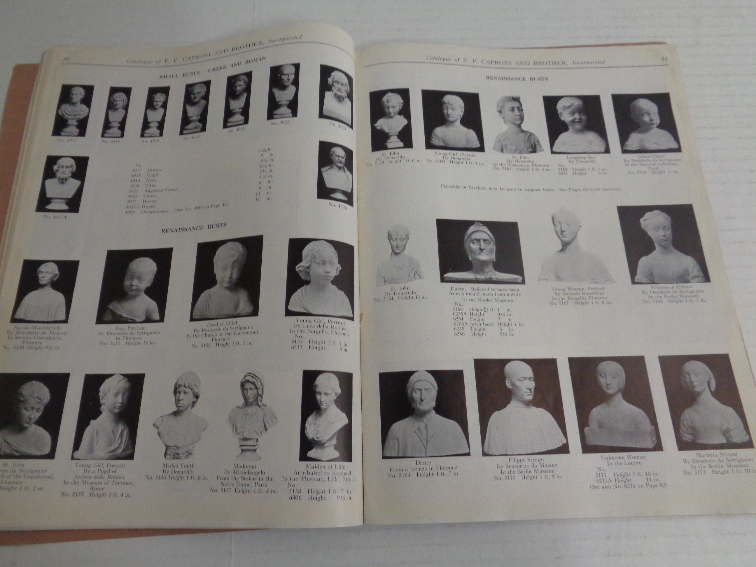 Caproni Casts : Chefs-d'œuvre de la sculpture - Catalogue 1932 Caproni Brothers  en vente 4