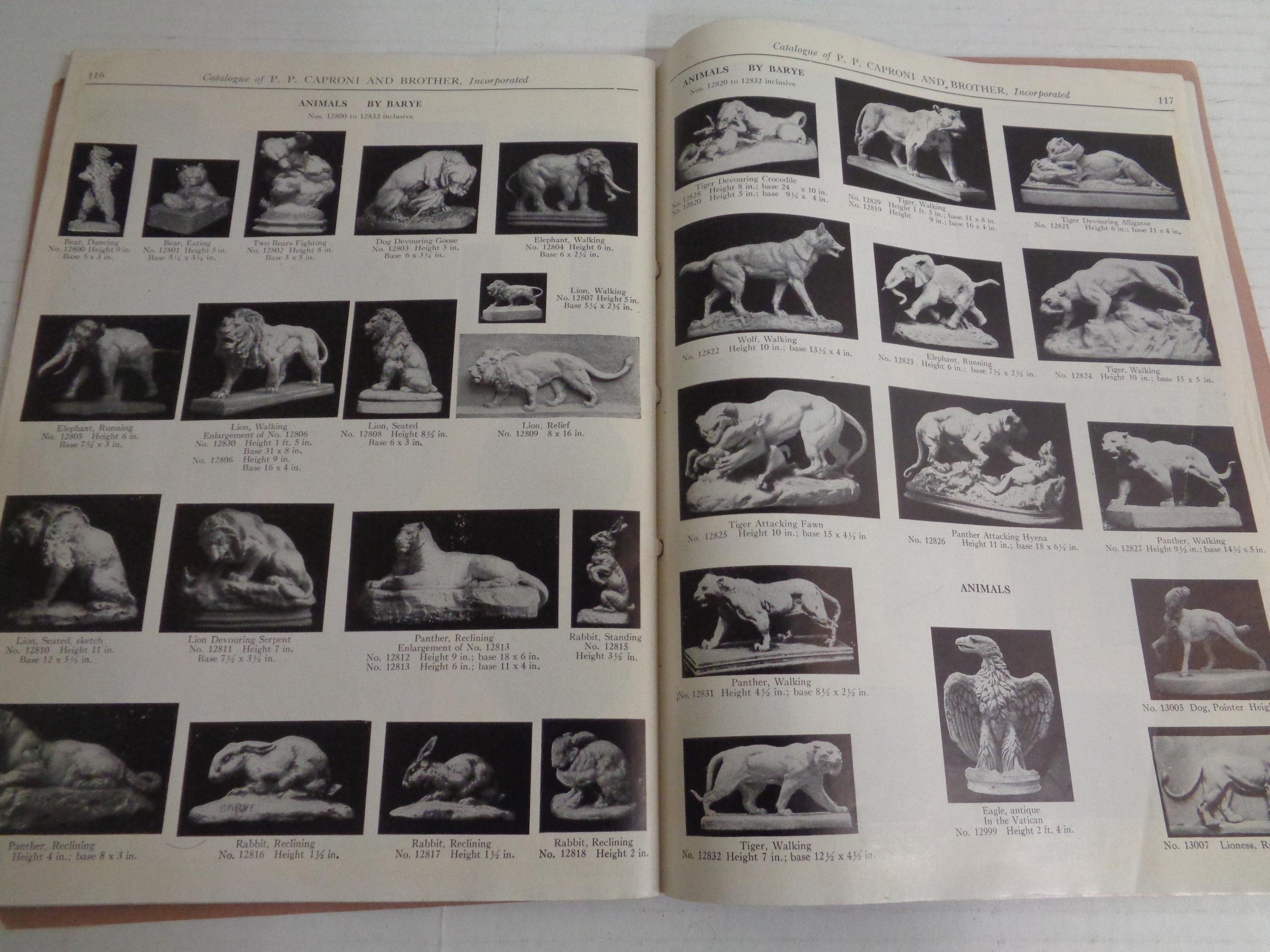 Caproni Casts : Chefs-d'œuvre de la sculpture - Catalogue 1932 Caproni Brothers  en vente 5