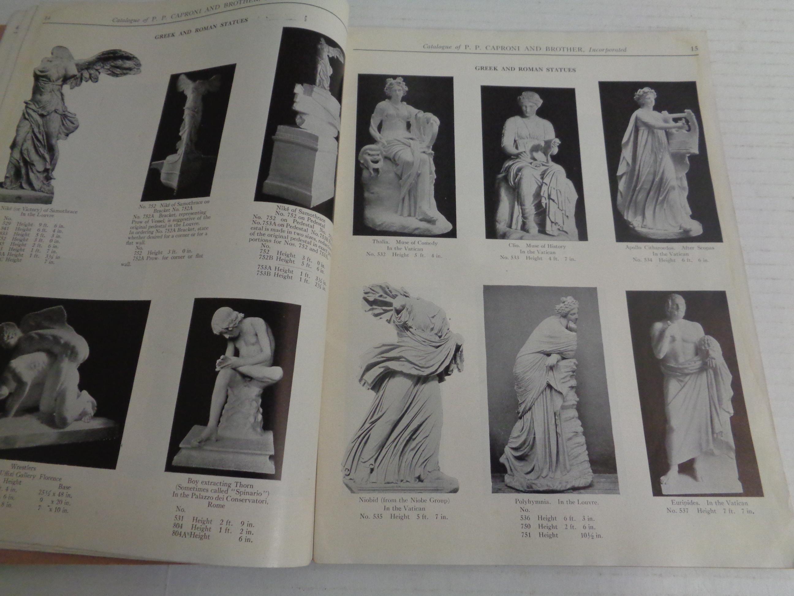 Caproni Casts: Masterpieces of Sculpture - 1932 Caproni Brothers Catalogue  In Good Condition For Sale In Rochester, NY