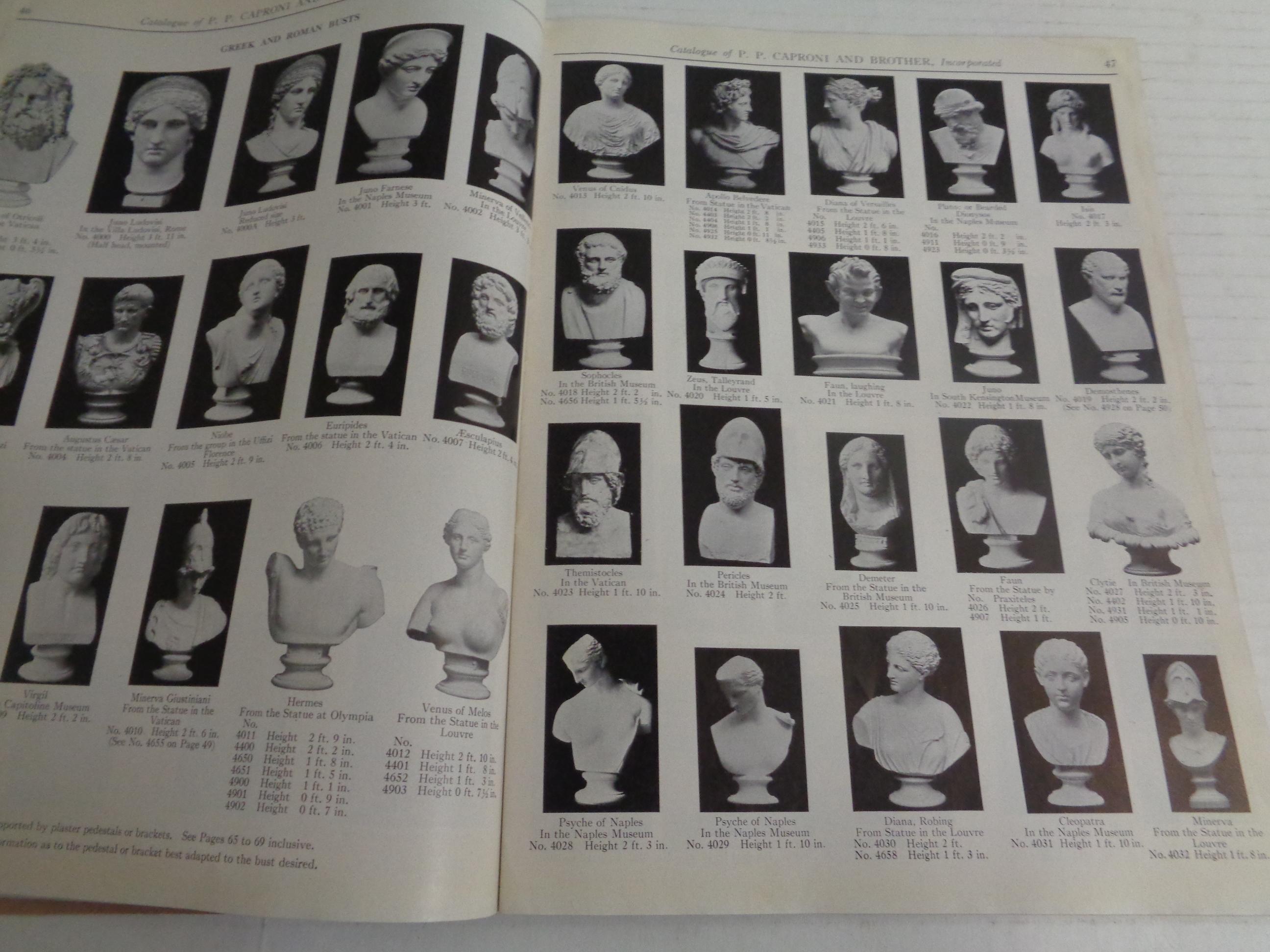 Milieu du XXe siècle Caproni Casts : Chefs-d'œuvre de la sculpture - Catalogue 1932 Caproni Brothers  en vente