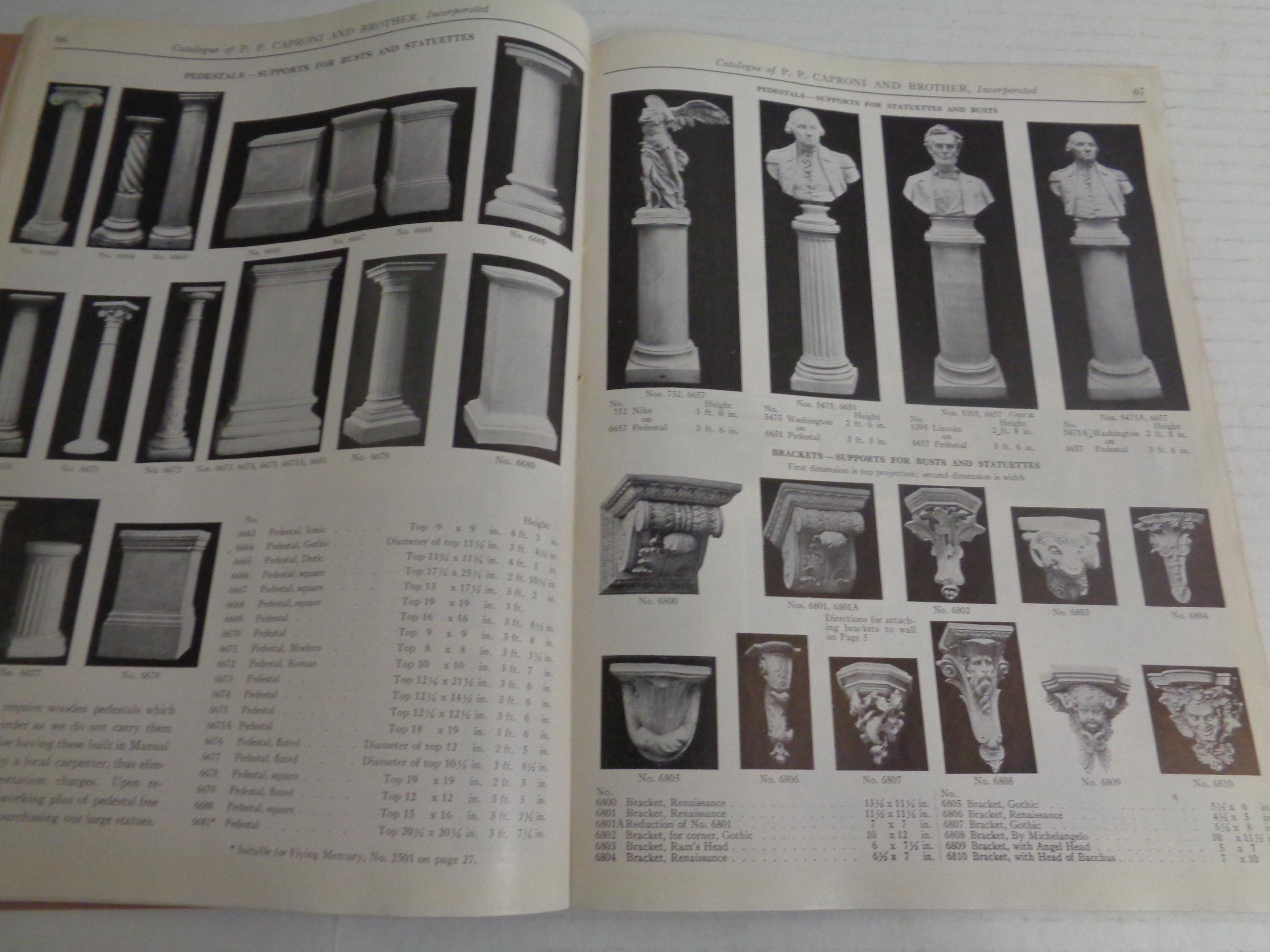 Papier Caproni Casts : Chefs-d'œuvre de la sculpture - Catalogue 1932 Caproni Brothers  en vente