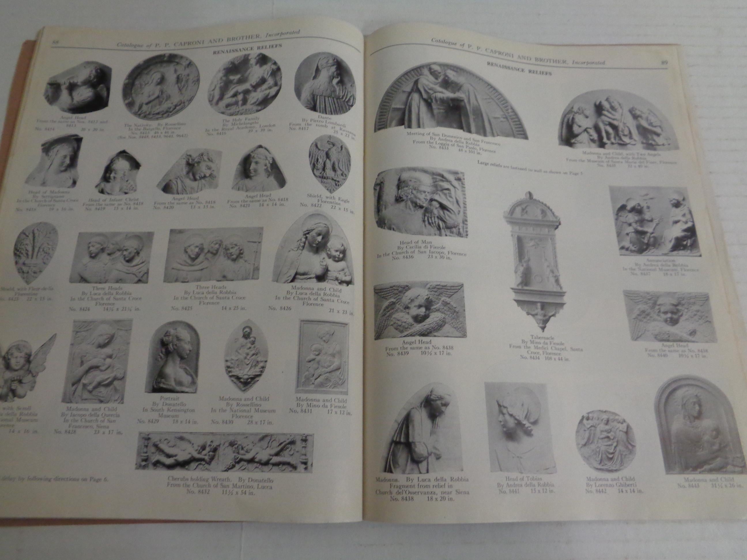 Caproni Casts : Chefs-d'œuvre de la sculpture - Catalogue 1932 Caproni Brothers  en vente 1