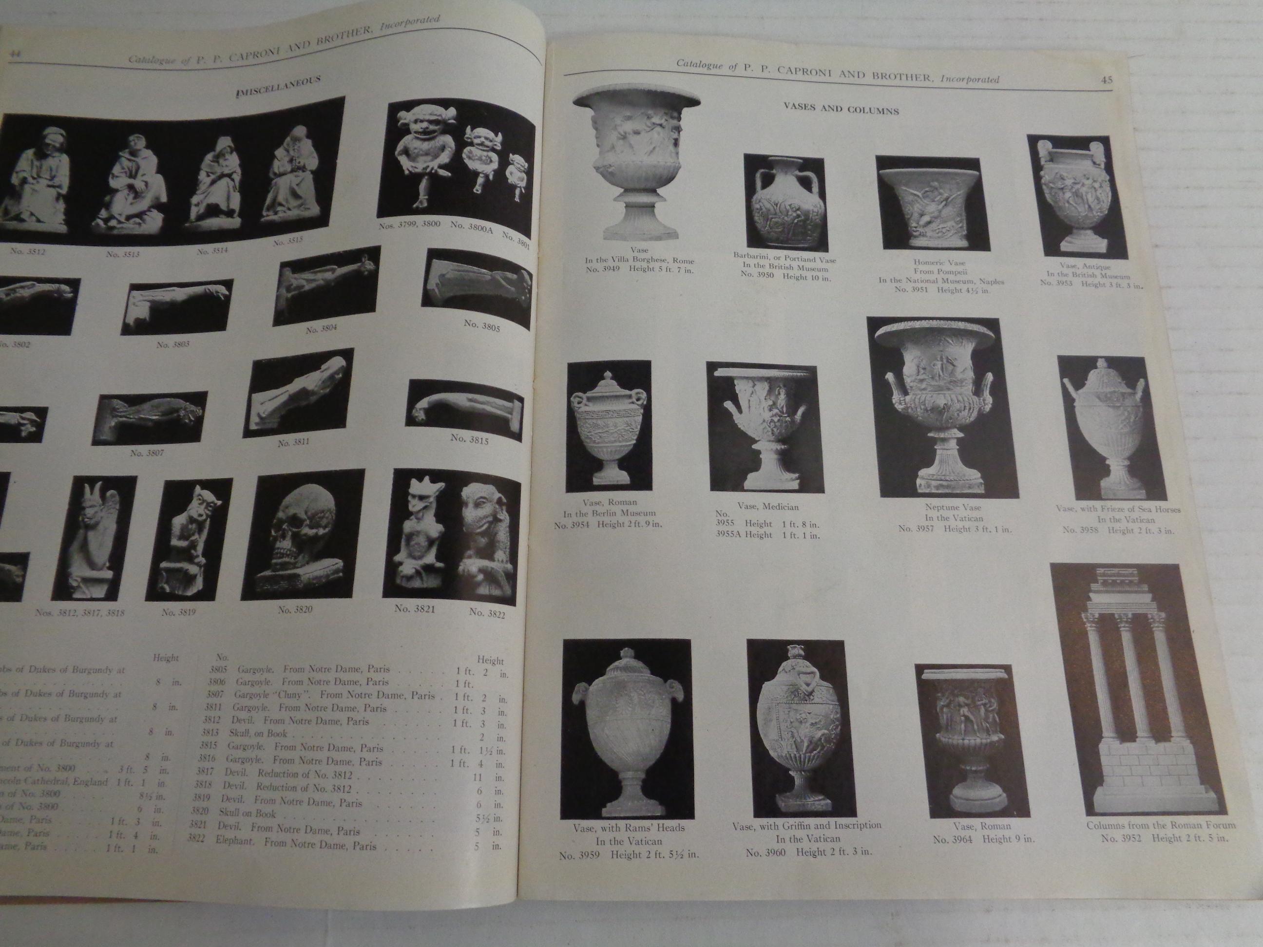 Caproni Casts : Chefs-d'œuvre de la sculpture - Catalogue 1932 Caproni Brothers  en vente 2