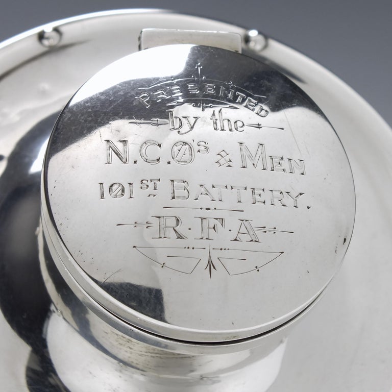 Capstan Silver Inkwell Royal Field Artillery Military Presentation 1938 ...