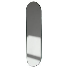 Capsula Capsule Pill Shaped Minimalist Frameless Mirror Floating Effect, Small