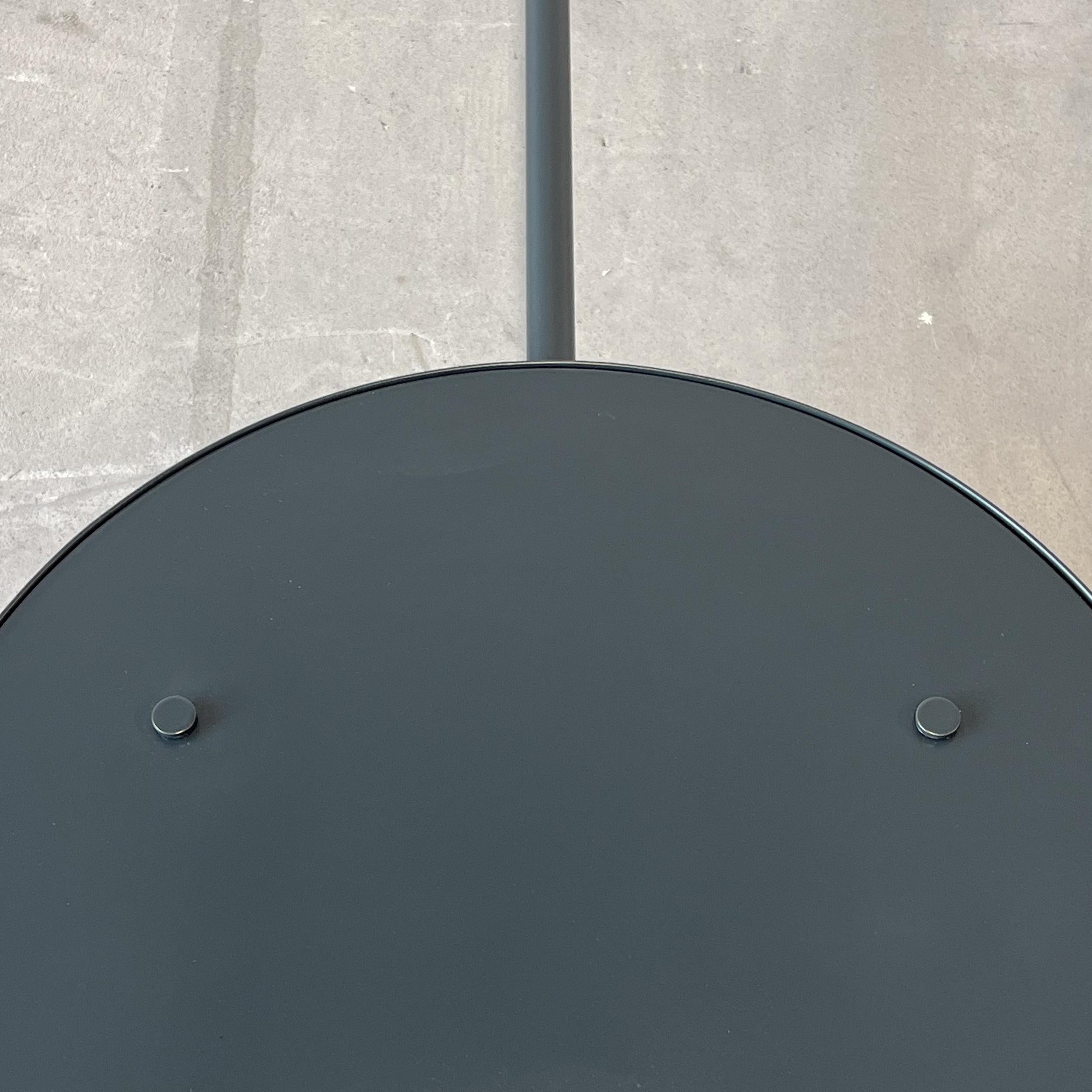 Capsula Ceiling Suspended Illuminated Mirror with Modern Anthracite Grey Frame For Sale 3