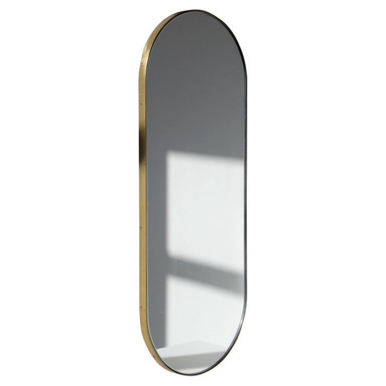 1/8 Oval Capsule Mirror Minimalist Pill Rounded Rectangle Acrylic