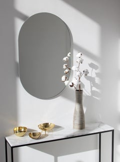 Capsula Capsule Pill shape Minimalist Frameless Mirror, Medium