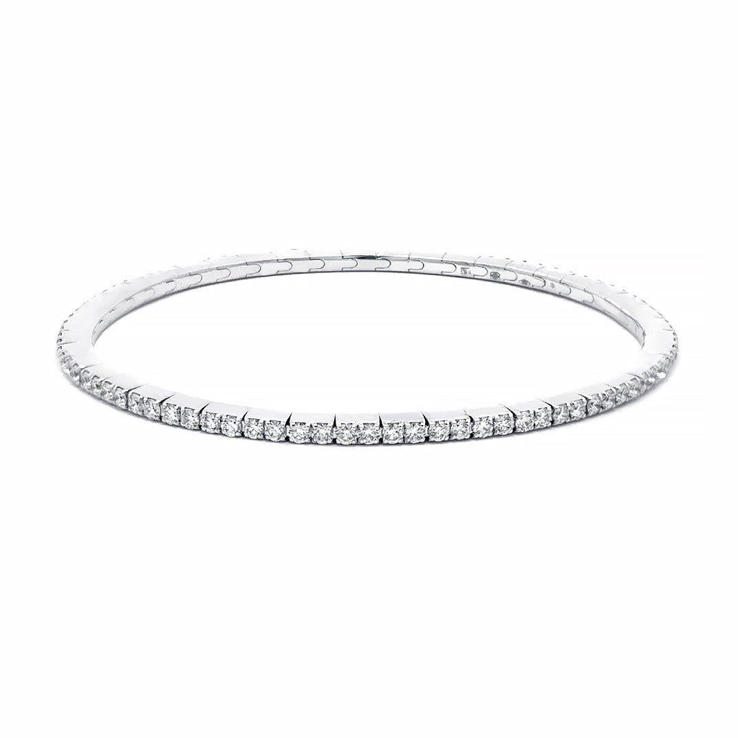 Capsule Band Diamond 18K Gold Bracelet for Her