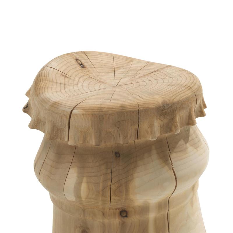 Stool Capsule Cedar made in natural solid cedar 
wood with natural pine extract wax treatment.