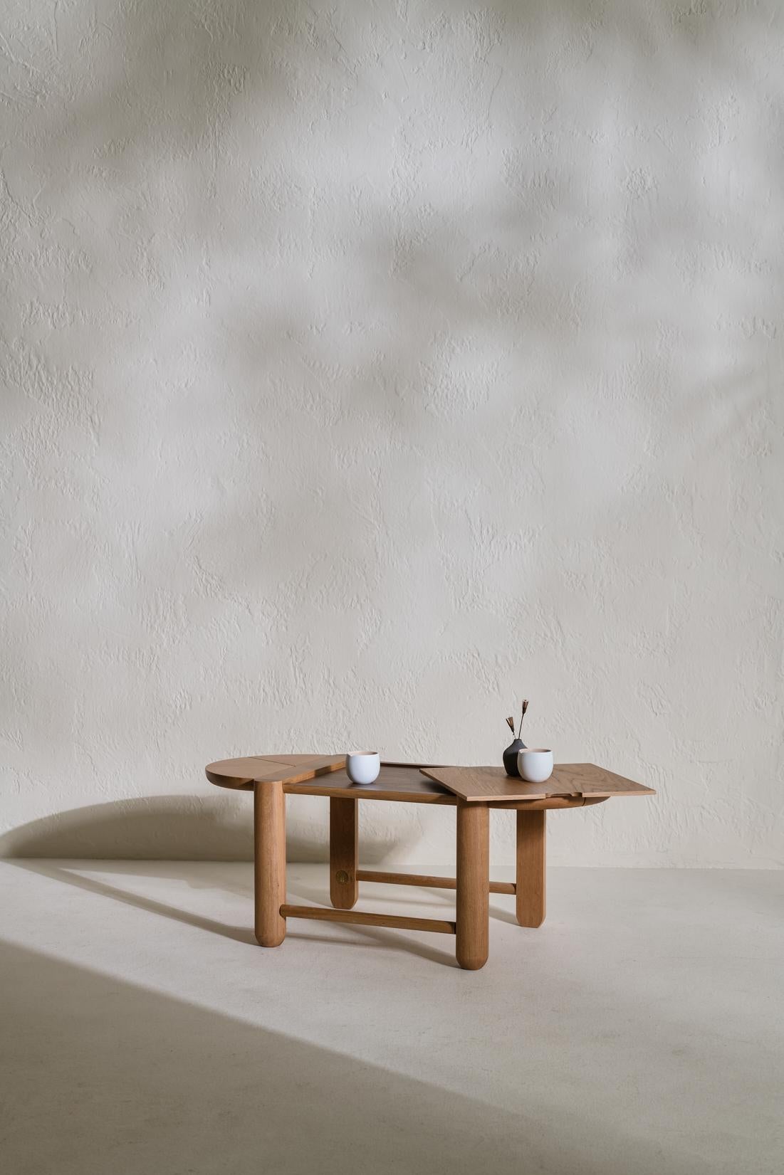 Hand-Carved Capsule Coffee Table For Sale