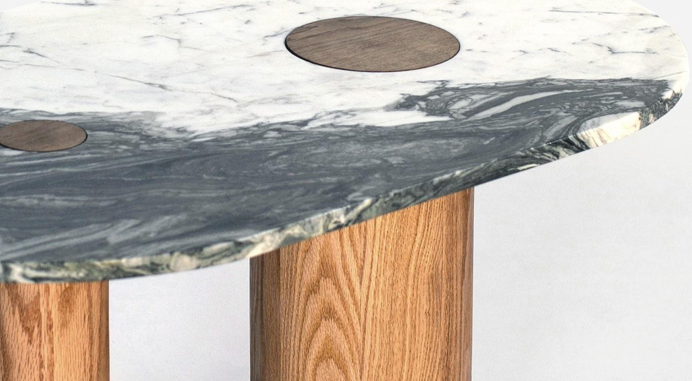 Américain Table basse Capsule N1 - Marbre et chêne massif personnalisés par Wolfgang & Hite en vente