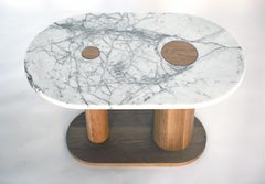 Capsule Coffee Table N2, Custom Marble and Solid Oak by Wolfgang & Hite