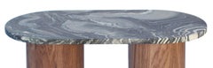 Capsule Table N4, Custom Marble and Solid Oak by Wolfgang & Hite