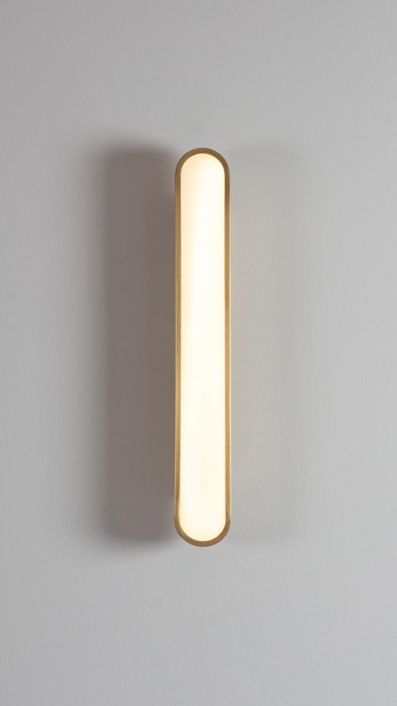 Post-Modern Capsule Golden Wall Light by Square in Circle For Sale