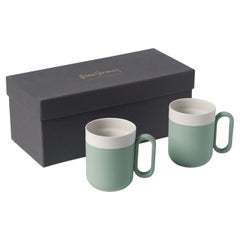 Handmade Porcelain Mug Set of 2 by Esma Dereboy  – Nile Ivory, Award Winning
