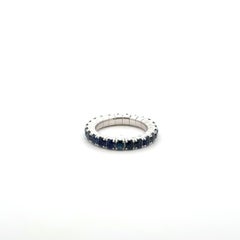 Capsule Soft Blue Sapphire 18K Gold Ring For Her