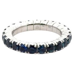 Capsule Soft Blue Sapphire 18K Gold Ring For Her