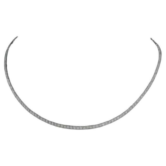 Capsule Soft Diamond Chocker Type 18K Gold Necklace for Her/Him