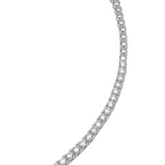 Capsule Soft Diamond Classic Half Set 18K Gold Necklace for Her/Him