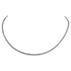 Capsule Soft Diamond Classic Half Set 18K Gold Necklace for Her/Him