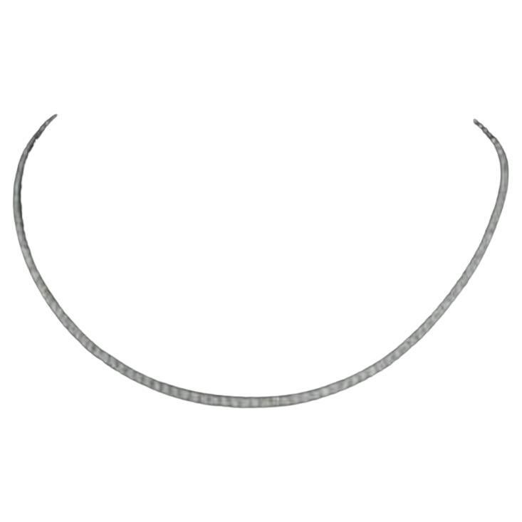 Capsule Soft Diamond Half Set 18K Gold Chocker Necklace for Her/Him