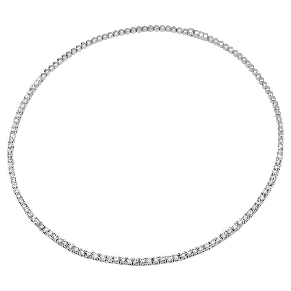 Capsule Soft Diamond Half Set Collana Chocker in oro 18 carati per lei/lui