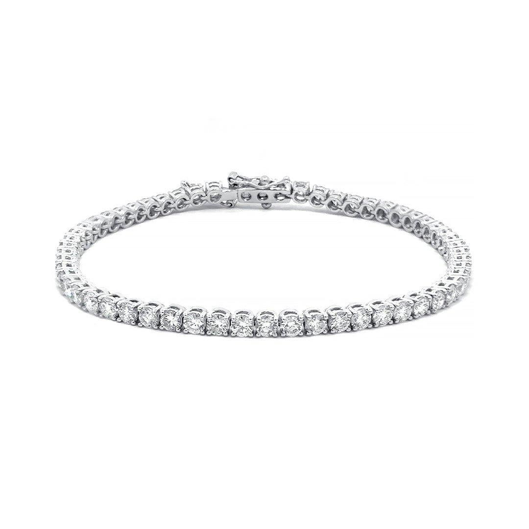 Capsule Soft Every Day Tennis Diamond 18K Gold Bracelett for Her/Him In New Condition For Sale In Genève, GE