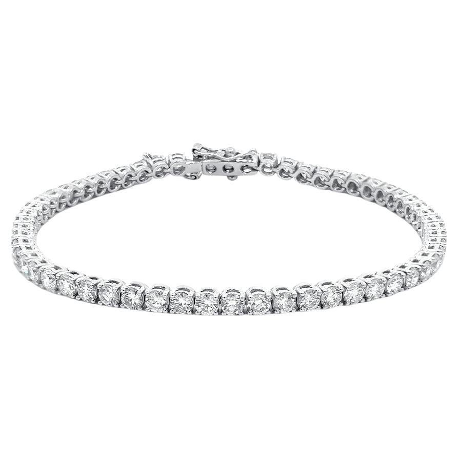 Capsule Soft Every Day Tennis Diamond 18K Gold Bracelett for Her/Him For Sale